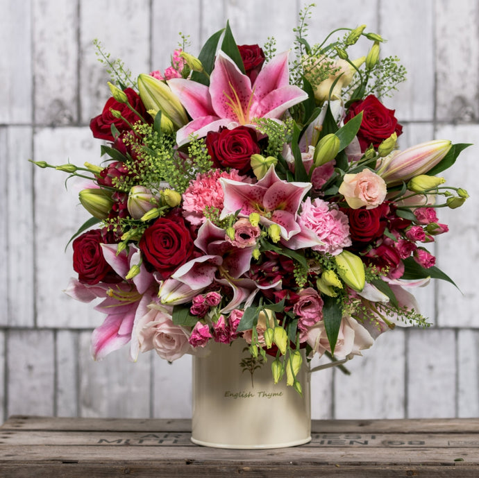 Luxury Red & Pink Hand Tied Bouquet