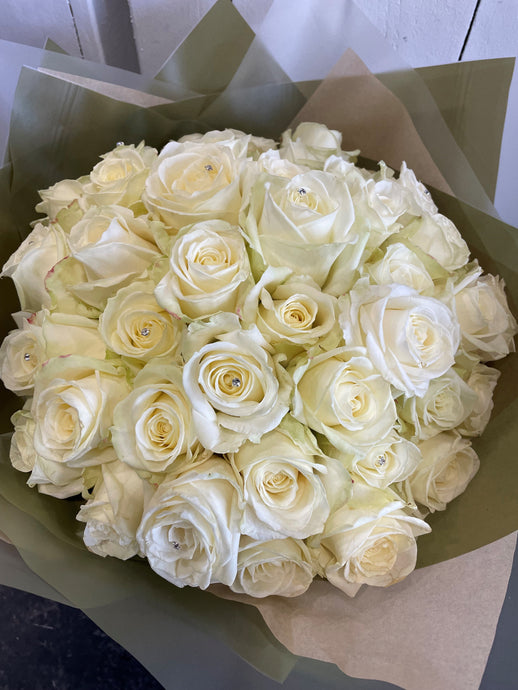 Luxury White Avalanche Compact Bouquet